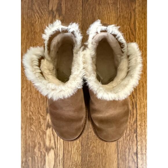 Uggs Women's Mid Calf Fur Lined Boots Size 7 - Picture 3 of 8